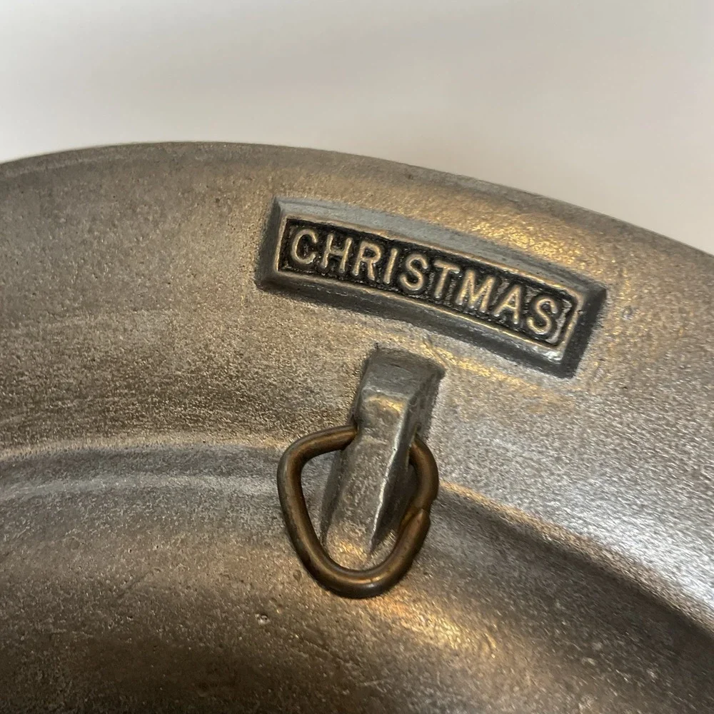Vintage~Wilton~1978~Pewter Collectible Christmas Plate~RWP~Made In USA~Holiday‎